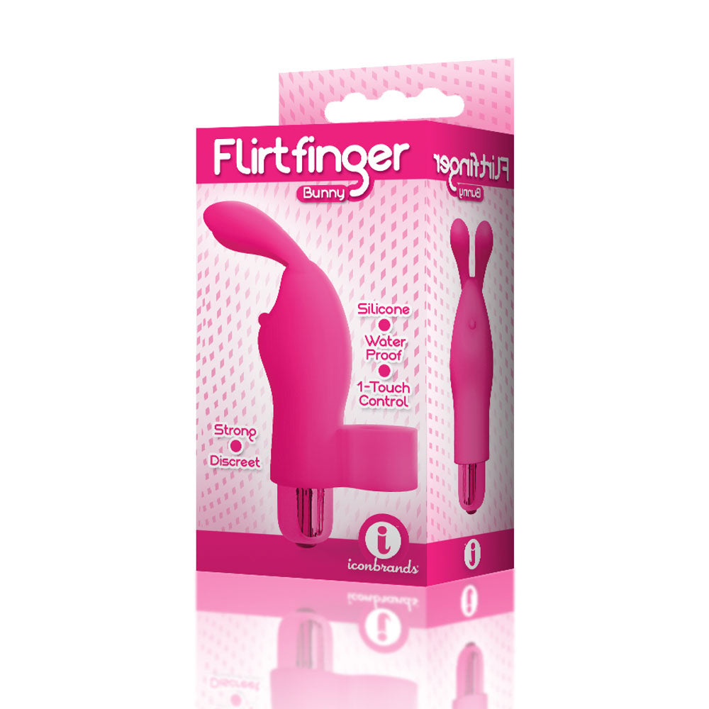 The 9's Flirt Bunny Finger Vibrator - Pink