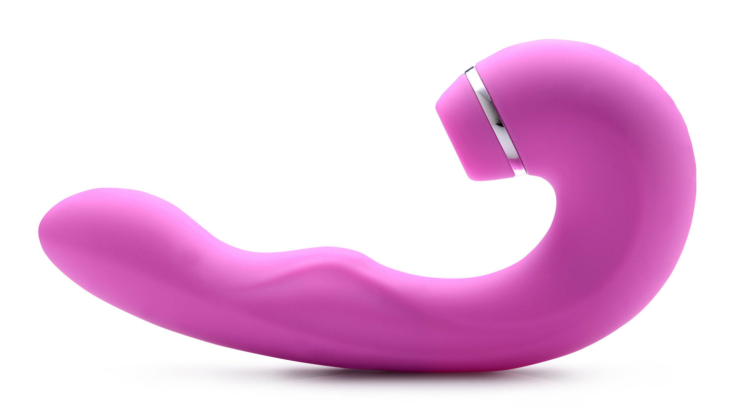 Shegasm 5 Star 10x Tapping G-Spot Vibe With Suction - Pink