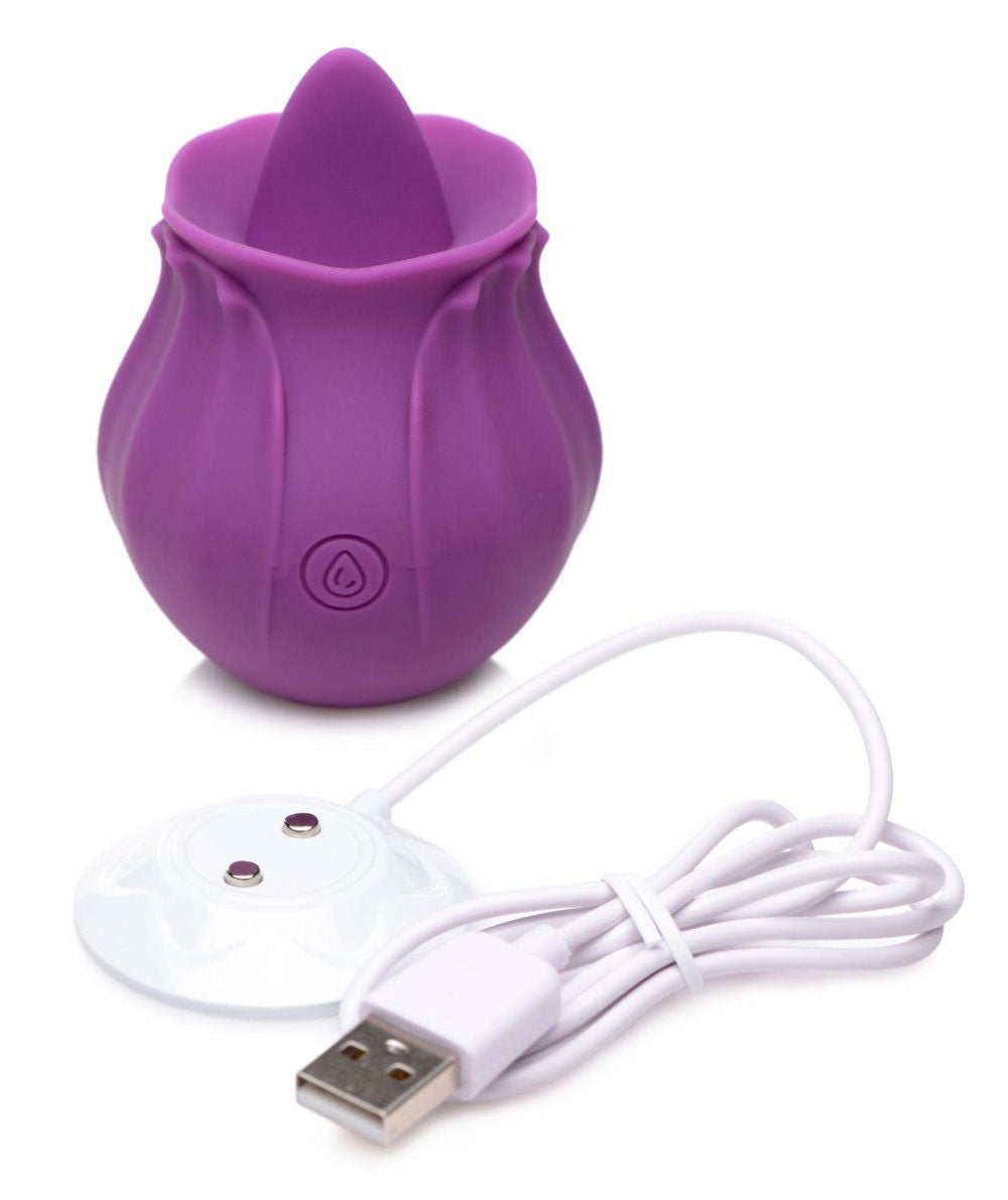 Inmi - Bloomgasm Wild Violet Licking Silicone  Stimulator - Violet