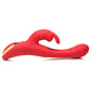 Rabbit Flick Flicking Silicone Rabbit Vibrator -  Red