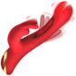 Rabbit Flick Flicking Silicone Rabbit Vibrator -  Red