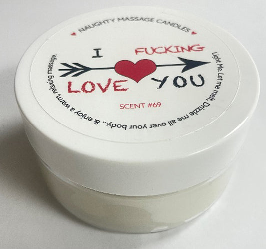 I F-Ing Love You Massage Candle - Madagascar  Vanilla 1.7 Oz