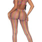 Rainbow Net Footless Bodystocking - One Size -  Multicolor