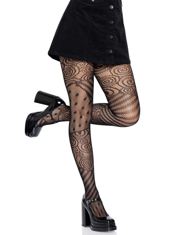 Doll Net Tights - One Size - Black