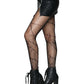 Cracked Fishnet Tights - One Size - Black