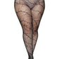 Cracked Fishnet Tights - 1x/2x - Black