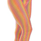 Rainbow Crochet Net Tights - One Size - Multicolor