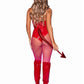 Devil Horns Headband and Tail Set - Red