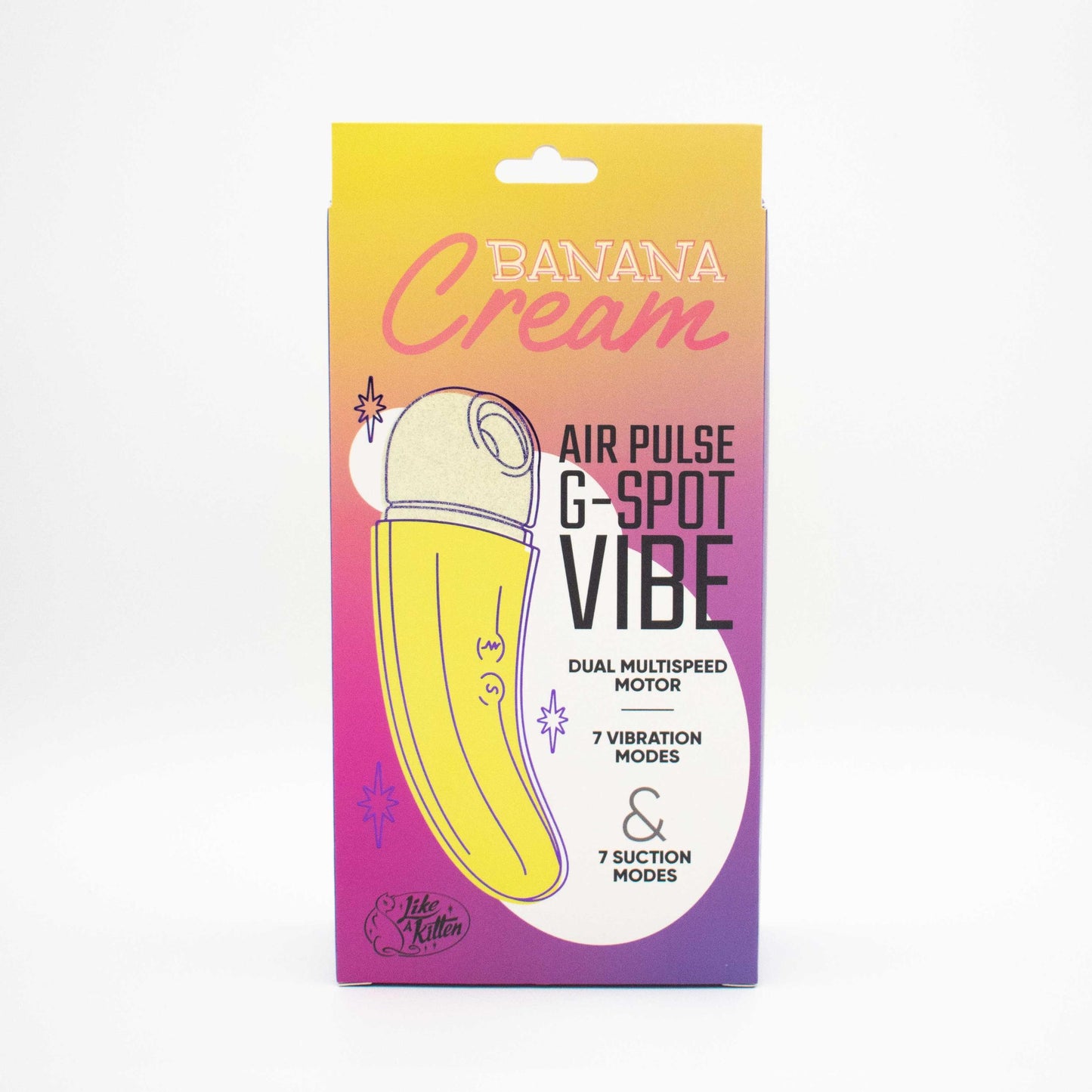 Banana Cream Air Pulse and G-Spot Vibrator -  Yellow