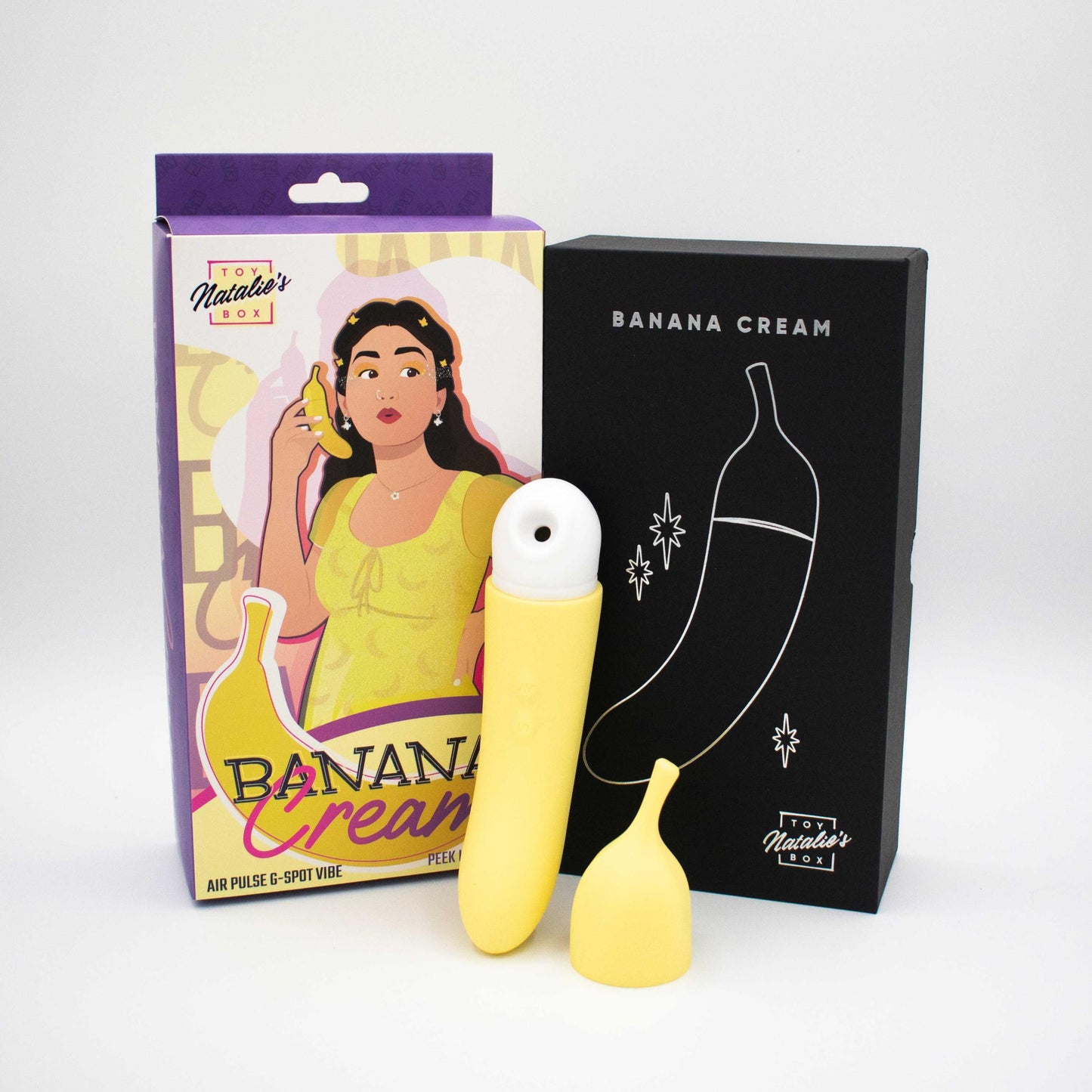 Banana Cream Air Pulse and G-Spot Vibrator -  Yellow