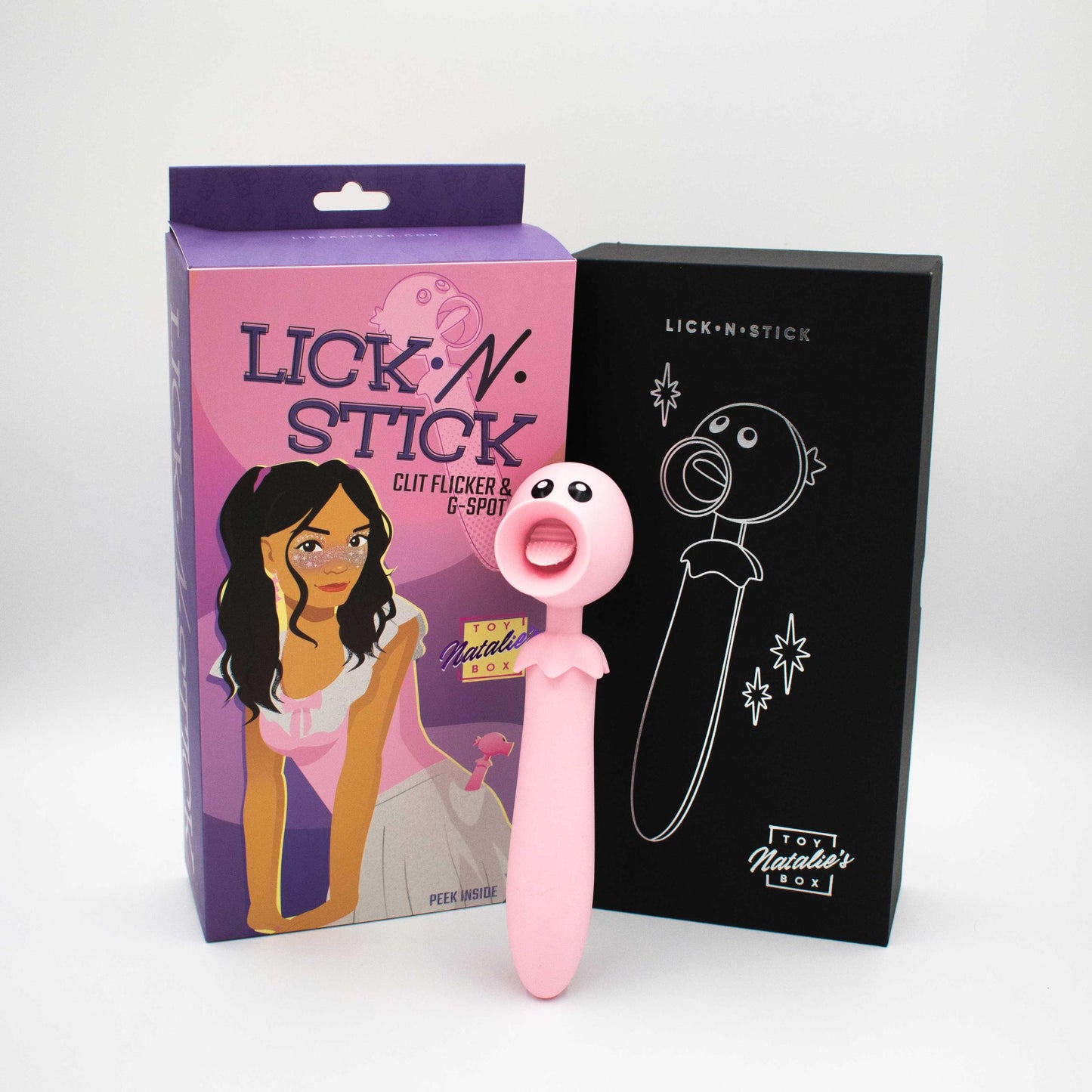 Lick n' Stick Clit Flicker and G-Spot Vibrator -  Pink