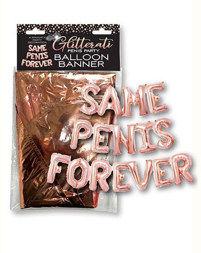 Glitterati Same Penis Balloon Banner - Pink