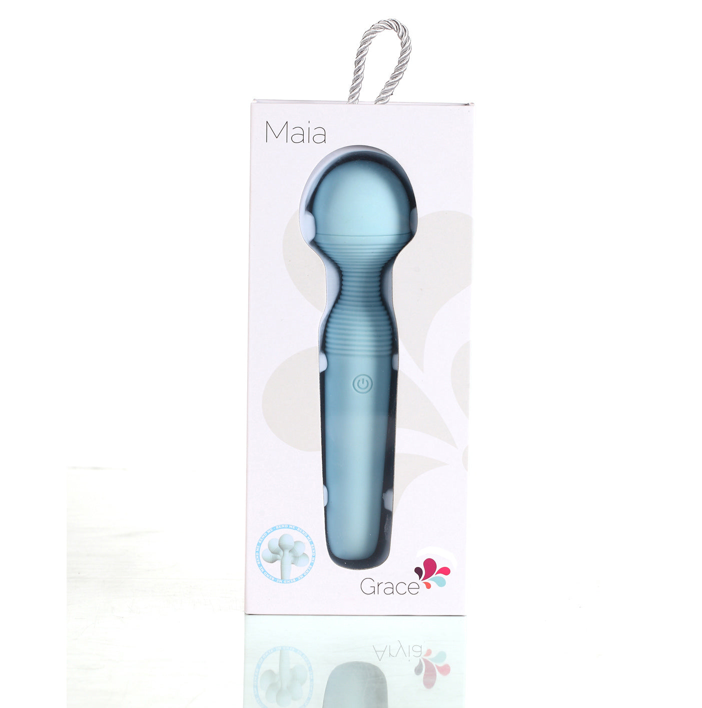 Grace Bendable Vibrating Pleasure Wand - Blue