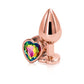 Rear Assets - Rose Gold Heart - Medium - Rainbow