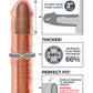 Fantasy X-Tension Mega 3-Inch Extension - Flesh