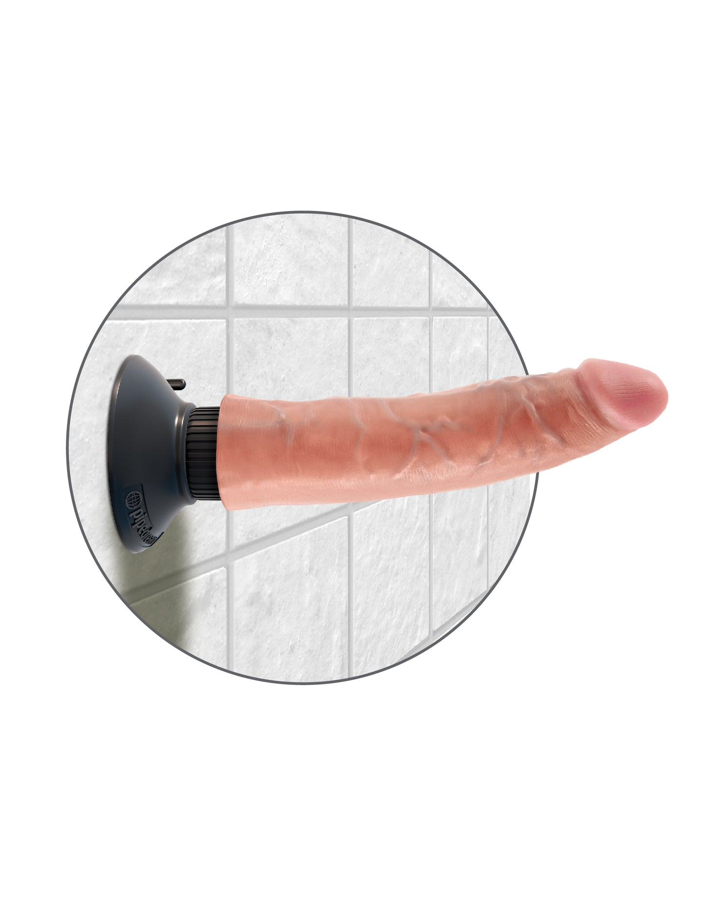 King Cock 7-Inch Vibrating Cock - Light