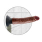 King Cock 7-Inch Vibrating Cock - Brown