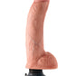 King Cock 9-Inch Vibrating Cock With Balls - Flesh