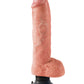 King Cock 10-Inch Vibrating Cock With Balls -  Flesh