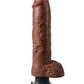 King Cock 10-Inch Vibrating Cock With Balls -  Brown