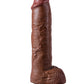 King Cock 10-Inch Vibrating Cock With Balls -  Brown