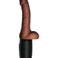 7.5 Inch Thrusting Cock With Balls - Brown