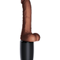 7.5 Inch Thrusting Cock With Balls - Brown