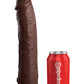 King Cock Elite 11 Inch Silicone Dual Density Cock - Brown