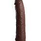 King Cock Elite 11 Inch Silicone Dual Density Cock - Brown