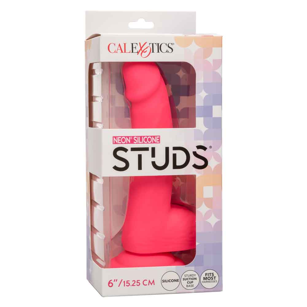 Neon Silicone Studs 6 Inch - Pink