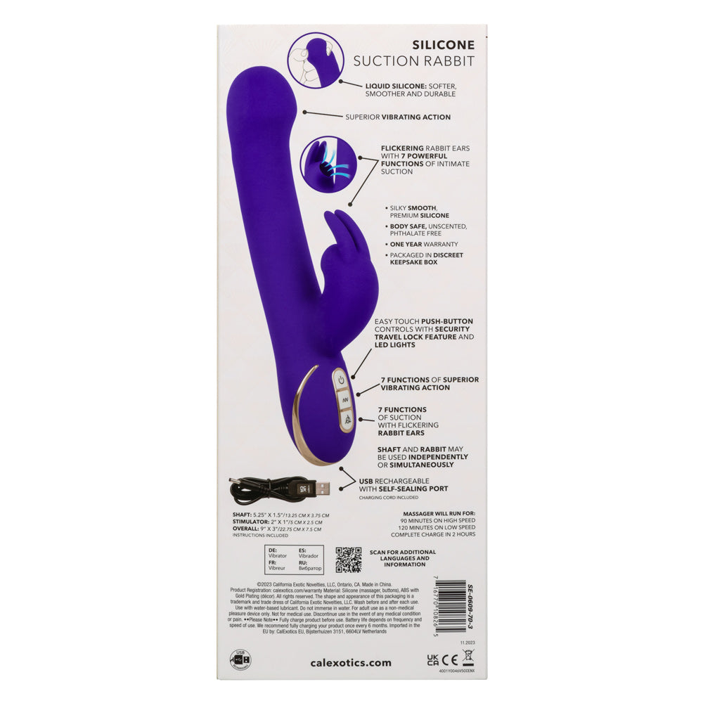 Jack Rabbit Signature Silicone Suction Rabbit -  Purple