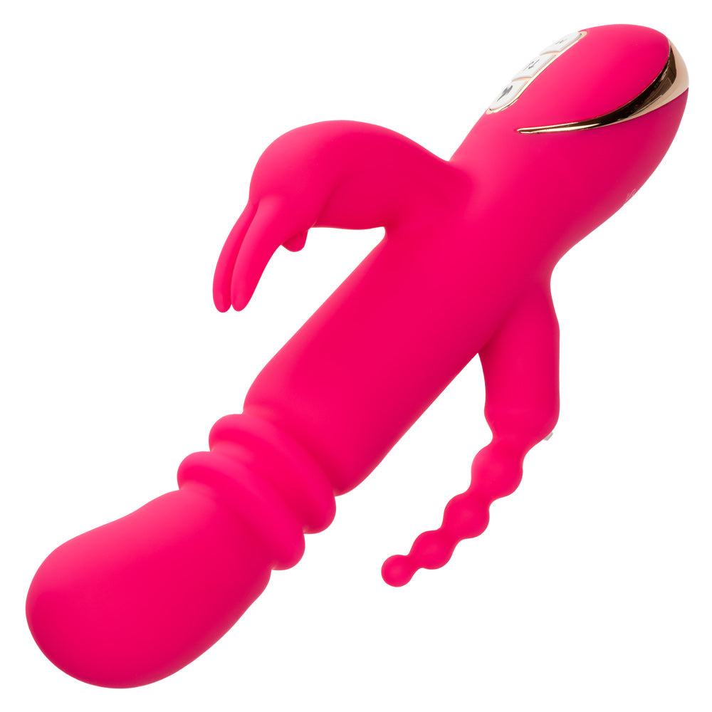 Jack Rabbit Signature Heated Silicone Triple  Fantasy Rabbit - Pink