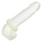 Alpha Glow-in-the-Dark Liquid Silicone Prolong  Sexagon Ring - White