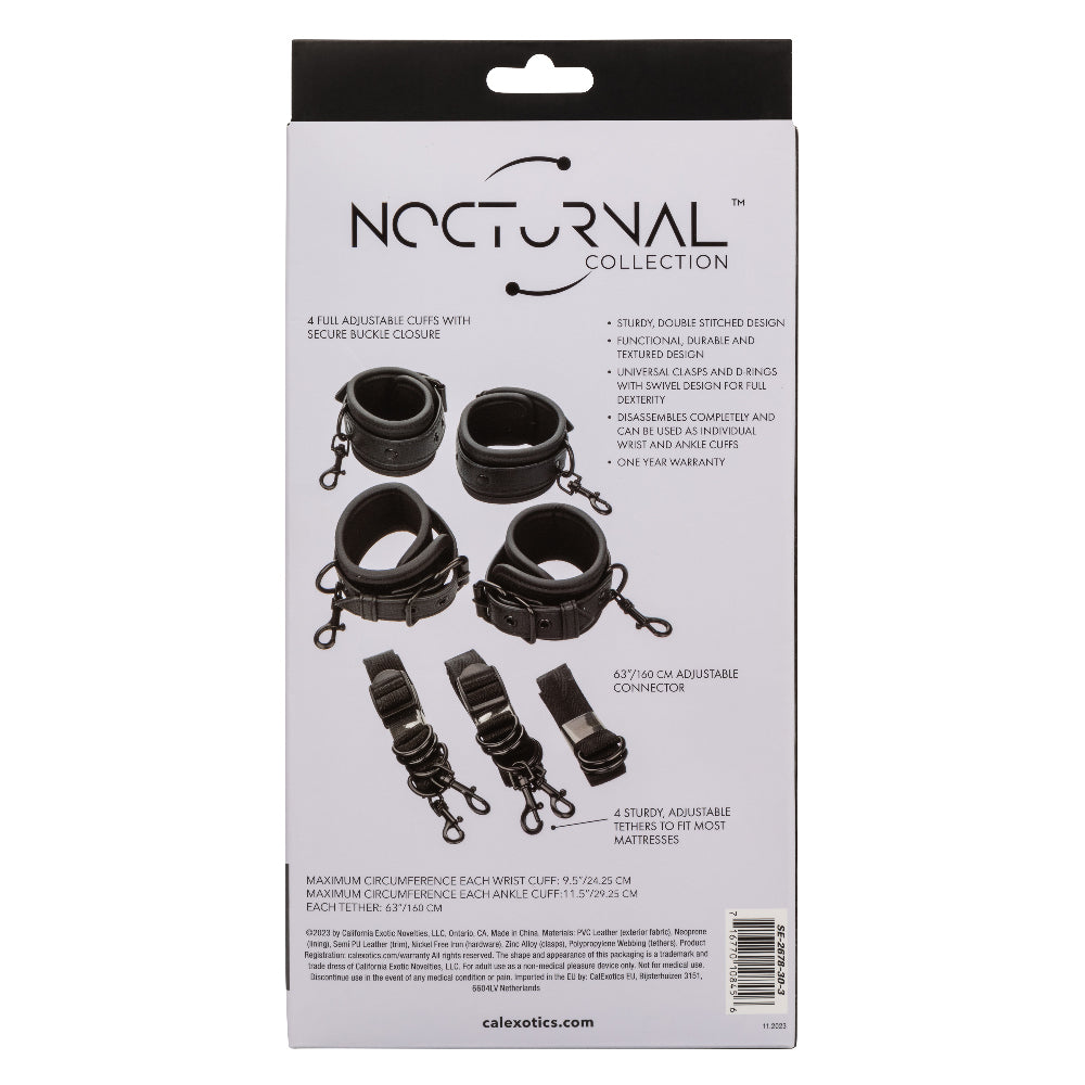 Nocturnal Collection Bed Restraints - Black