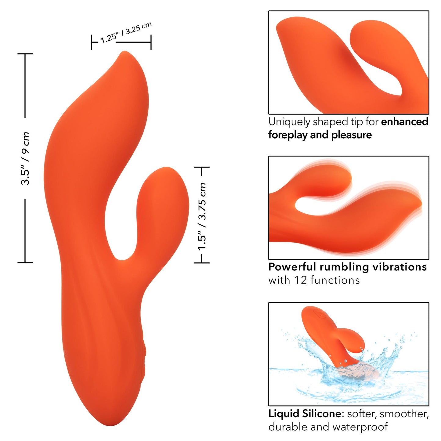 Stella Liquid Silicone Dual Teaser - Orange