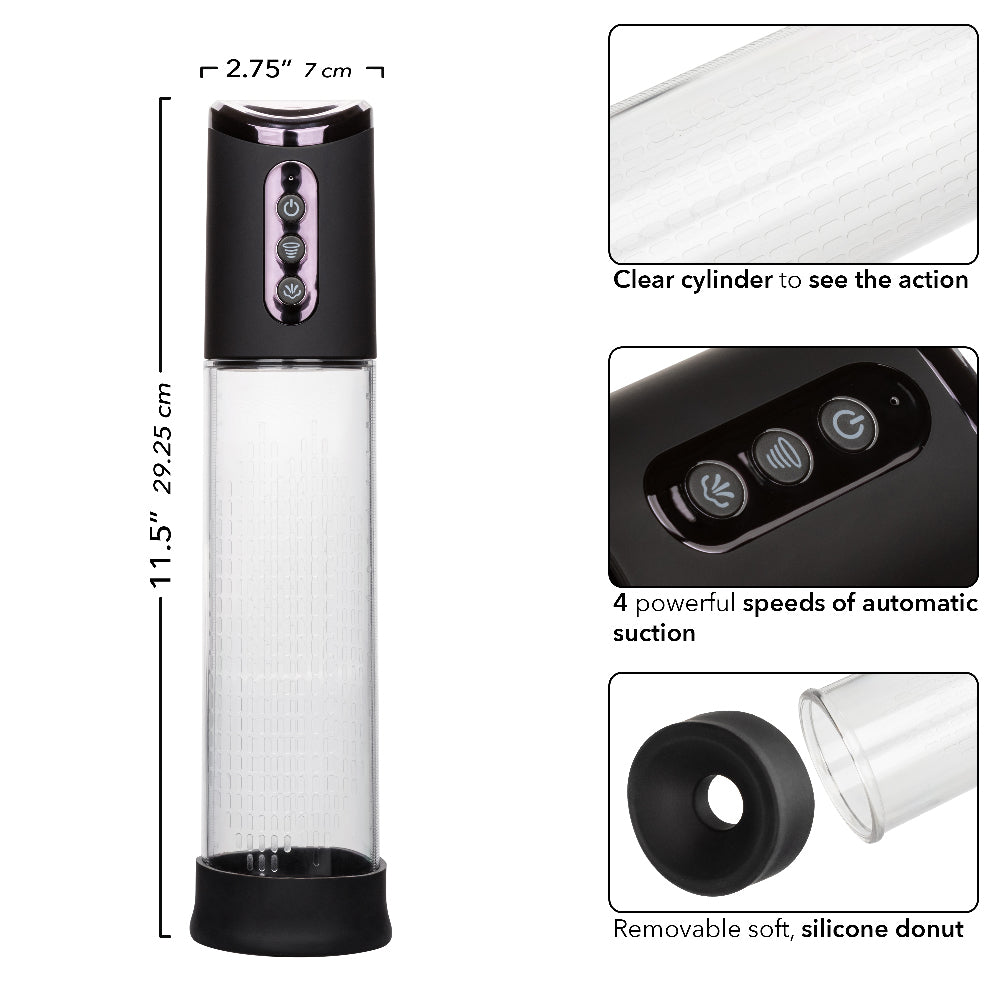 Peak Rechargeable Pump - Black/clear