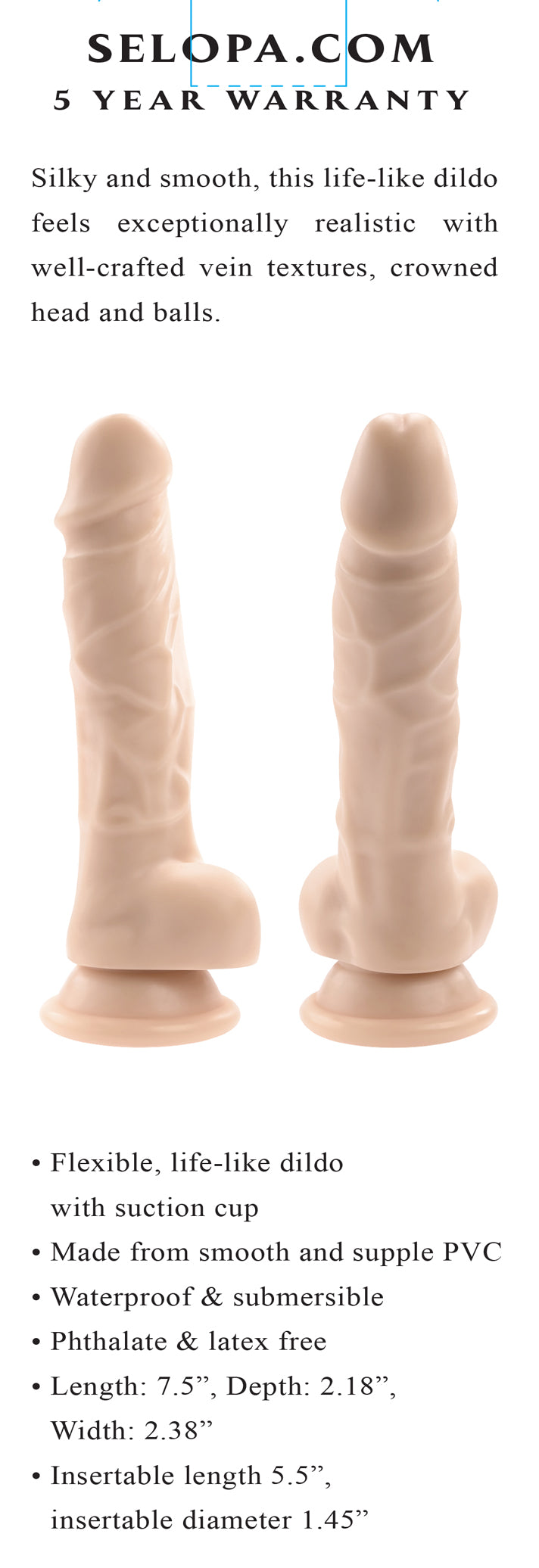 6 Inch Dildo - Light