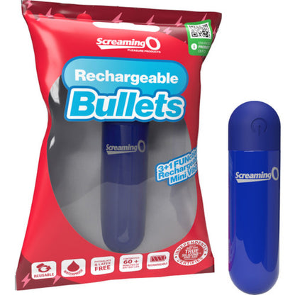 Screaming O Rechargeable Bullets - Blue