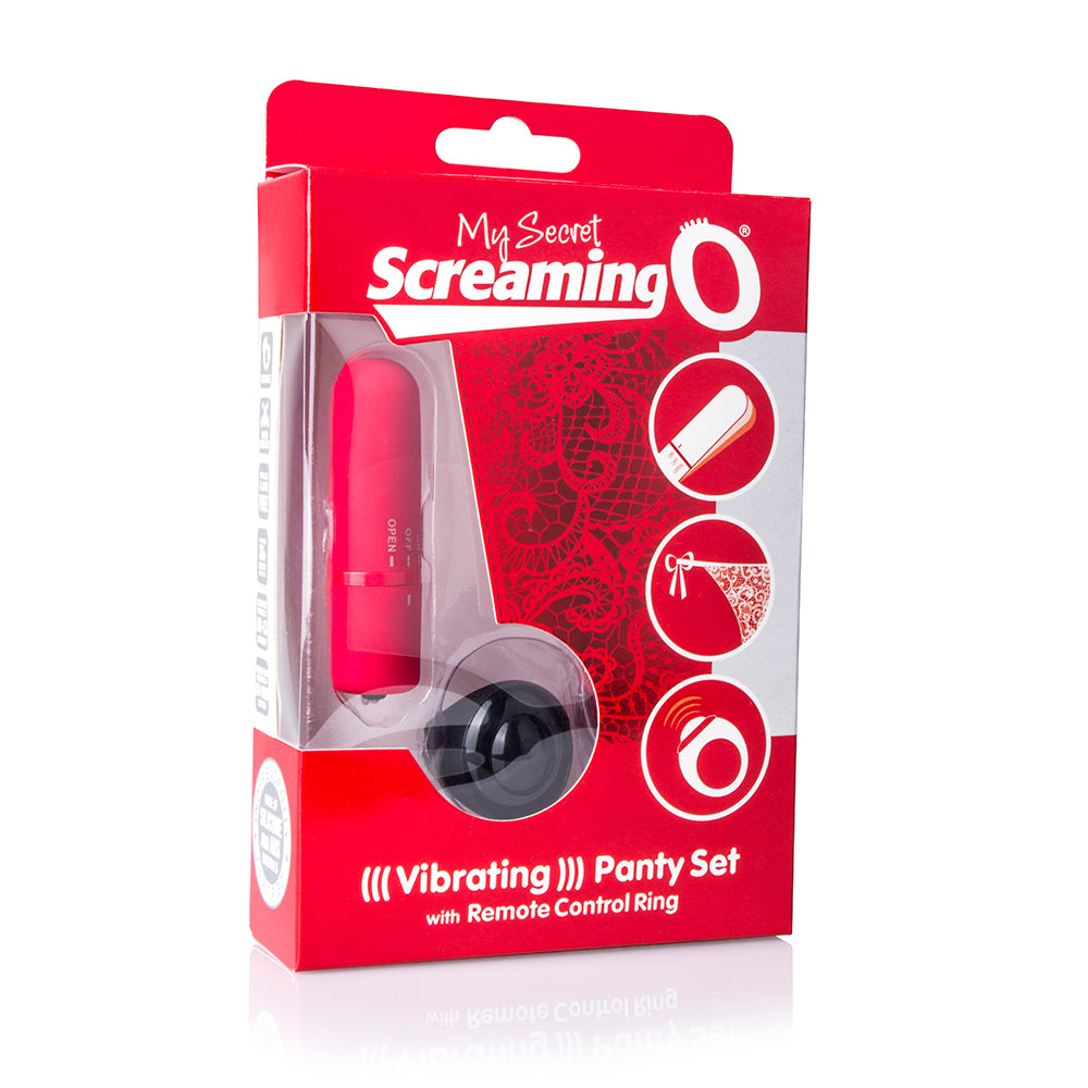 My Secret Screaming O Vibrating Panty Set - Red - Each