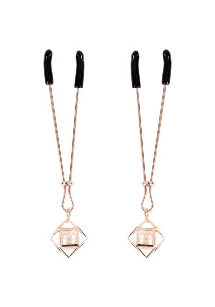 Brat Pearl Nipple Clips - Rose Gold