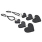 Heart Nipple Ties - Black