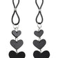 Heart Nipple Ties - Black