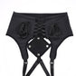 High Waisted Corset Strap on - Black