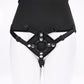 High Waisted Corset Strap on - Black