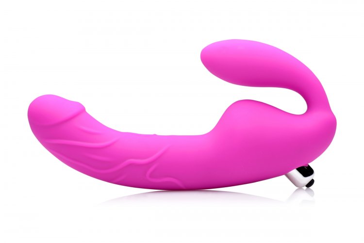 Royal Rider Vibrating Strapless Strap- on Dildo - Pink