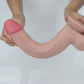 Get Lucky 11 Inch Real Skin Dildo - Tan