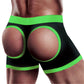 Get Lucky Strap on Boxer Shorts - Xsmall-Small -  Green/black