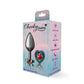 Cheeky Charms-Gunmetal Metal Buttplug- Heart-Rainbow-Medium