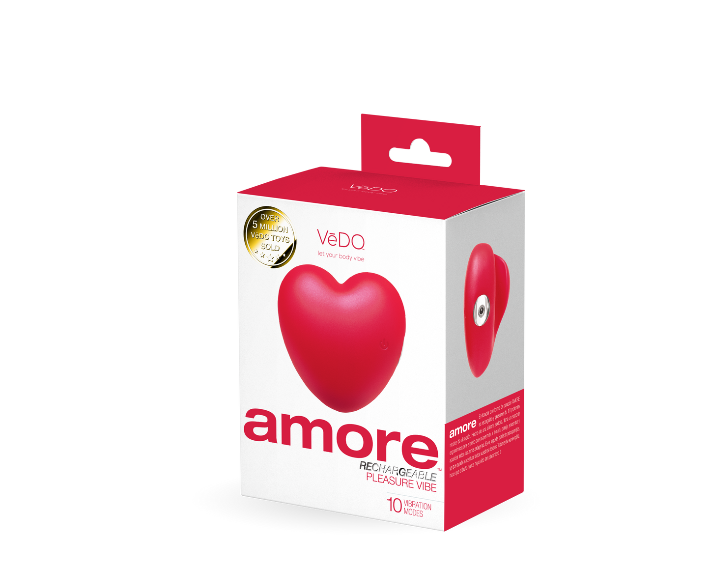 Amore Rechargeable Pleasure Vibe - Red