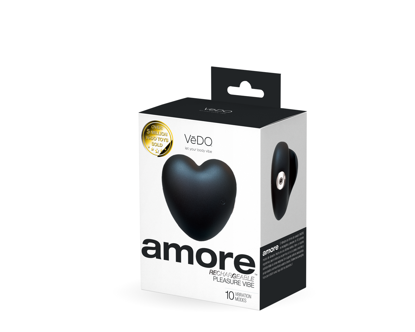 Amore Rechargeable Pleasure Vibe - Black